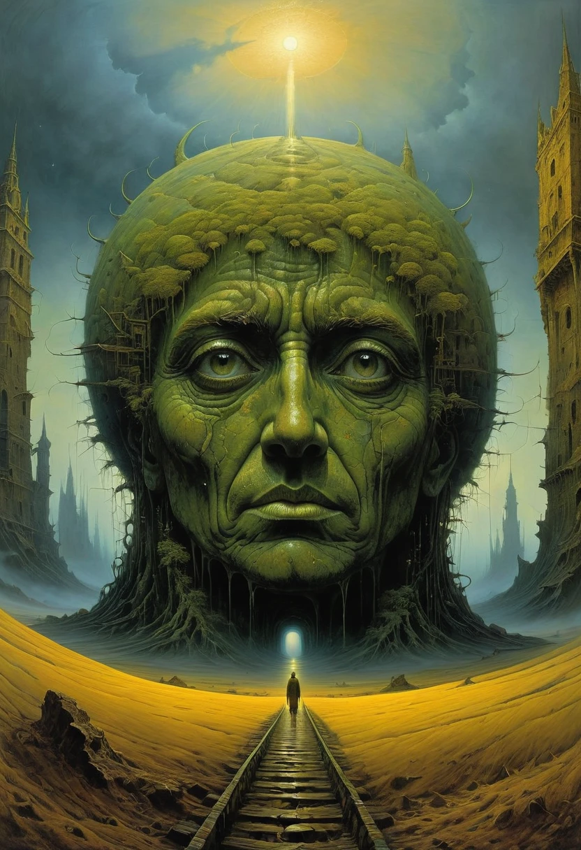 by Zdzisław Beksiński, best quality, masterpiece, very aesthetic, perfect composition, intricate details, ultra-detailed