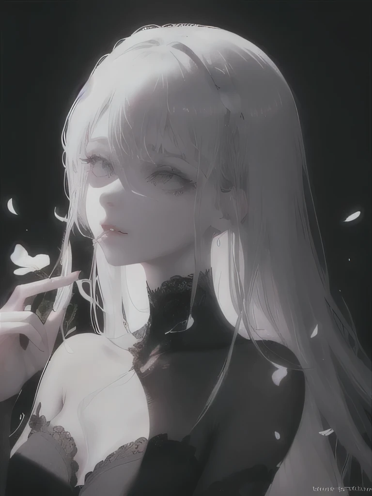 Anime - a style portrait of a woman with white long hair and a black top, Girl with white hair, Perfect white haired girl, Bright Gray Eyes, flowers on hair,( Smart Design, Sharp lines, High sharpness,top quality, very detailed, masterpiece, lighting effects in cinema, 4K )pure White background, I see you
You see me
How pleasant
This feeling
The moment
You hold me
I missed you
I'm sorry
I've given
What I have
I showed you
I'm growing
The ashes
Fall slowly
As your voice
Consoles me
As the hours pass
I will let you know
That I need to ask
Before I'm alone
How it feels to rest
On your patient lips
To eternal bliss
I'm so glad to know
As the hours pass
I will let you know
That I need to ask
Before I'm alone
How it feels to rest
On your patient lips
To eternal bliss
I'm so glad to know
We're swaying
To drum beats
In motion
I'm feeling
My patience
Controlling
The question
I won't speak
We're telling
The stories
Our laughter
He knows me
We're leaving
We're talking
You're closer
It's calming
As the hours pass
I will let you know
That I need to ask
Before I'm alone
How it feels to rest
On your patient lips
To eternal bliss
I'm so glad to know
As the hours pass
I will let you know
That I need to ask
Before I'm alone
How it feels to rest
On your patient lips
To eternal bliss
I'm so glad to know
The night will hold us close
And the stars will guide us home
I've been waiting for this moment
We're finally alone
I turn to ask the question
So anxious, my thoughts
Your lips were soft like winter
In your passion, I was lost
As the hours pass
I will let you know
That I need to ask
Before I'm alone
How it feels to rest
On your patient lips
To eternal bliss
I'm so glad to know
As the hours pass
I will let you know
That I need to ask
Before I'm alone
How it feels to rest
On your patient lips
To eternal bliss
I'm so glad to know
As the hours pass
I will let you know
That I need to ask
Before I'm alone
How it feels to rest
On your patient lips
To eternal bliss
I'm so glad to know
As the ho