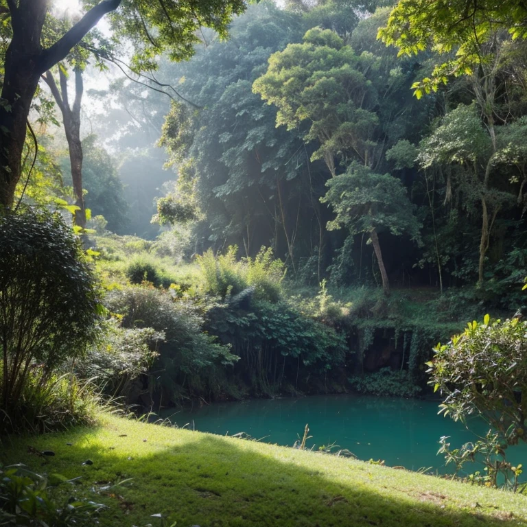 foto ultra de  uma floresta com muitas arvores sem lagos ou agua na imagem