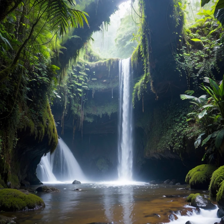 inside pristine rainforest