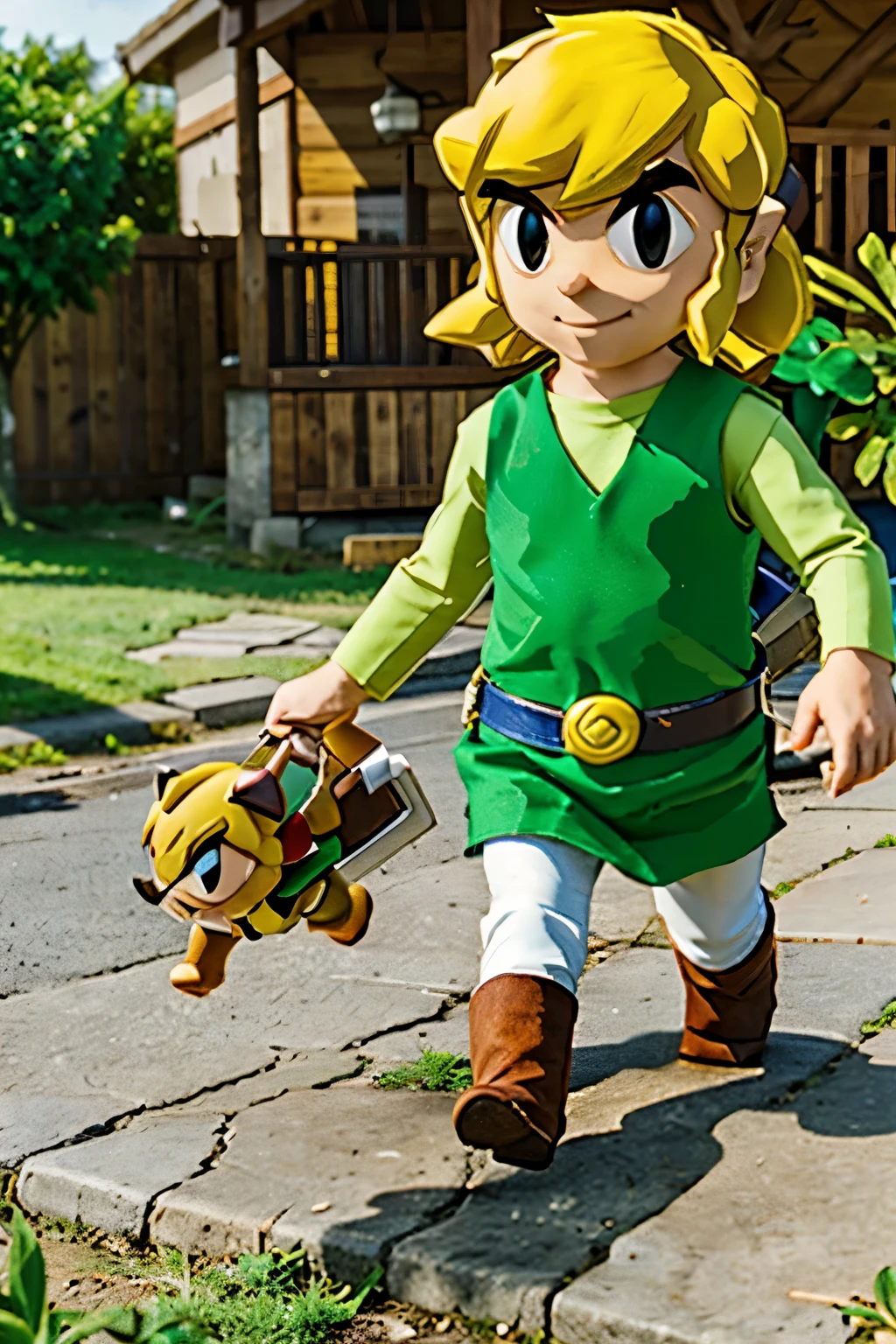 Links Sonic Kirby et mario sur le sol vert 