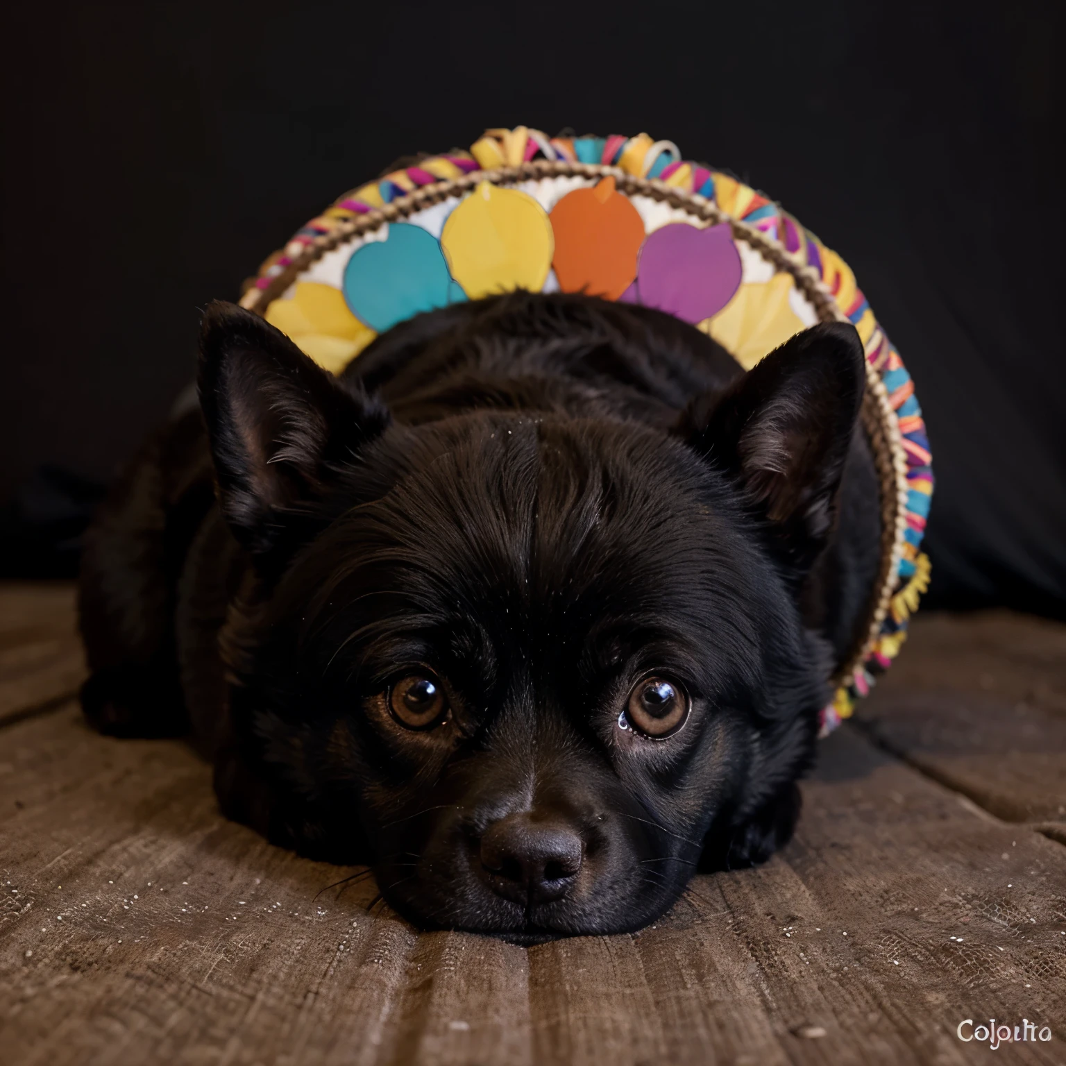 Un furro dibujado de especie perro, colores pasteles, ojos negros con pupila en forma de x, estilo kawaii, digital,