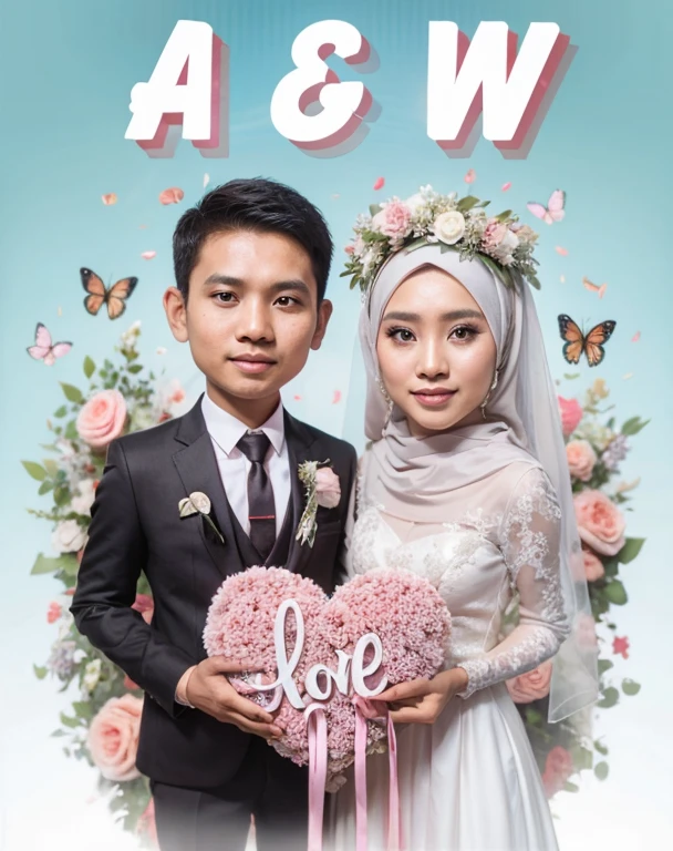 Indonesian bride and groom.
