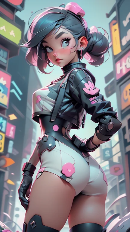((melhor qualidade, best resolution, RETRATO PREMIADO, Arte Oficial)), ((obra-prima perfeita)), ((realista)) and ultra-detailed pQuenteography of a 1nerdy cyberpunk girl with goth and post apocalyptic colors. ela tem ((longos cabelos ruivos)), usa um (Harajuku-inspired cyberpunk tech clothing top) e um (Harajuku-inspired cyberpunk tech outfit bottom:1.2) , ((the most beautiful and sensual aesthetic)), sensual, super enorme enormemente gigantesco , decote mostrando, Quente, sensual, sedutor, sacanagem