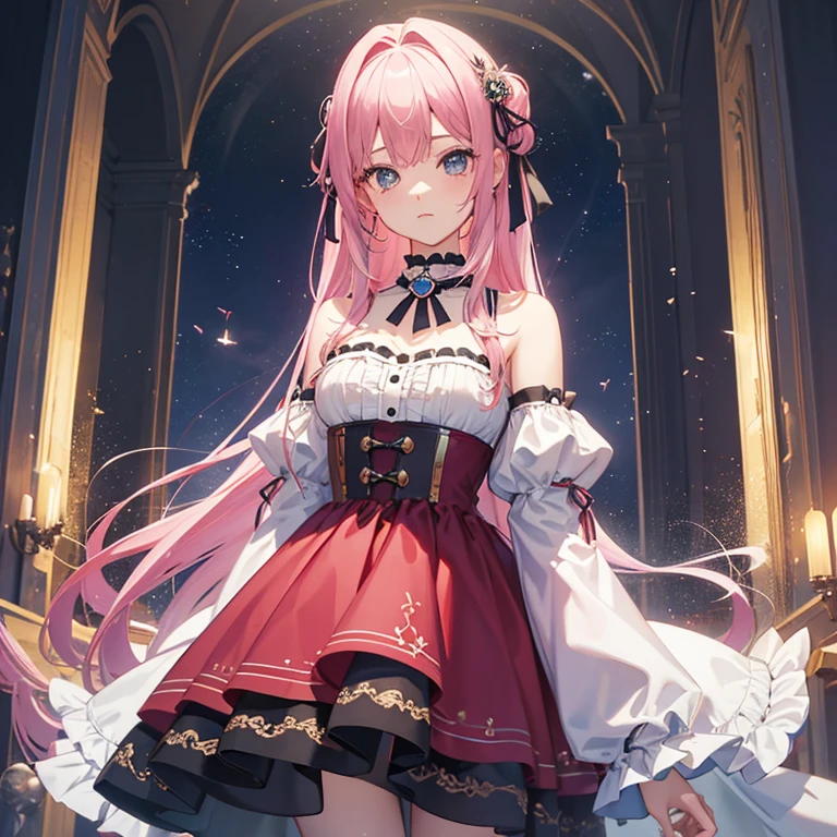 alto girl with beautiful eyes、alto 、ropas casuales y sexys 、、cinta rosa、Heart shaped choker、pelo largo con dos colas rosadas/violetas,,,、solo、mirando al espectador、arcoiris、optical、。.。.。.。.。.3D、high resolution、de primera calidad、Esbian de cuerpo completo、Concepto de personaje 8K、32K、pixiv、lightning、 ultra detallado、cara hiperdetallada、megapixel、 Ultra alto Definition HDR、clara、Overdecoration、● S180 - Rainbow 5