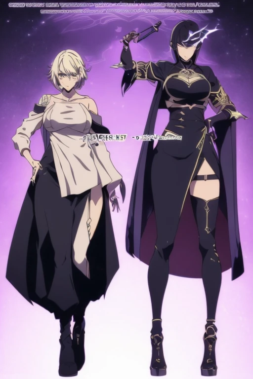 Costume clothes for racial women: mulher Humano (with enhanced characteristics Genre: Feminine woman appearance: Pele morena e meio musculosa
Cabelo curto branco espetado para cima, similar ao estilo "cabelo de porco-espinho"
Olhos vermelhos brilhantes, emanating power Wearing the black jacket characteristic of High-Level Hunters, with gold detailsTight black cargo pants, with black combat boots ELA Accessories: Luvas pretas sem dedos, revealing sharp claw marks Magic dagger floating next to his right hand, MULHER emitindo uma aura levemente azulada
Pose: Sung Jin-Woo is in dynamic battle pose, pronto para atacar.
One leg forward, the other flexed backwards, equilibrando seu peso.
O corpo ligeiramente inclinado para frente, conveying the sensation of imminent movement.
Right arm raised, wielding the magic dagger with firmness and control.
Serious and determined facial expression, with a slight predatory smile nos lábios.
Detalhes: Desenho altamente detalhado, capturando cada textura e nuance da roupa, WOMAN'S body and facial expression Dramatic lighting, focusing on the face and magic dagger, criando um efeito de contraste impressionante.Fundo branco simples, directing all attention to the main character.
Elementos de Solo Leveling: woman The magic dagger can be represented as a replica of the "Adaga de Sombra" de Sung Jin-Woo, emitindo uma aura levemente azulada como no anime.
As marcas de garras nas luvas podem ser um aceno sutil para o poder de Sung Jin-Woo de controlar sombras.
Serious and determined facial expression, with a slight predatory smile, captures the essence of Sung Jin-Woo's ruthless personality when in combat.
The dynamic pose and dramatic lighting convey the sense of power and danger that Sung Jin-Woo exudes as the Solo Level Hunter.