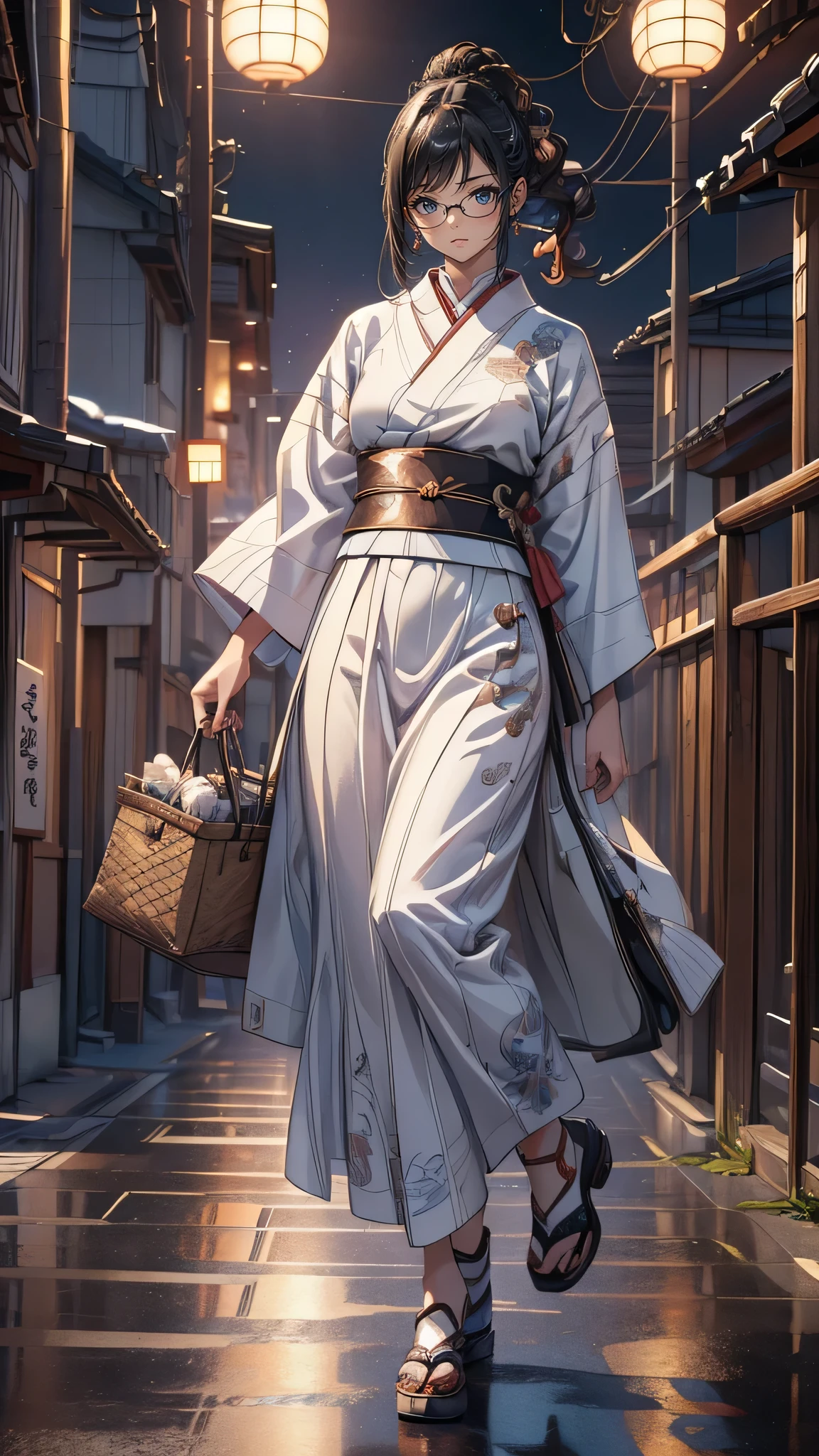 (random japanese clothes),(random pose),(random hairstyle),(Highest image quality,(8k),ultra-realistic,best quality, high quality, high definition, high quality texture,high detail,beautiful detailed,fine detailed,extremely detailed cg,detailed texture,a realistic representation of the face,masterpiece,Sense of presence),(wearing glasses:1.1)