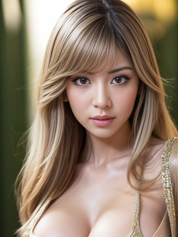 gyaru, face close up, cinematic lighting