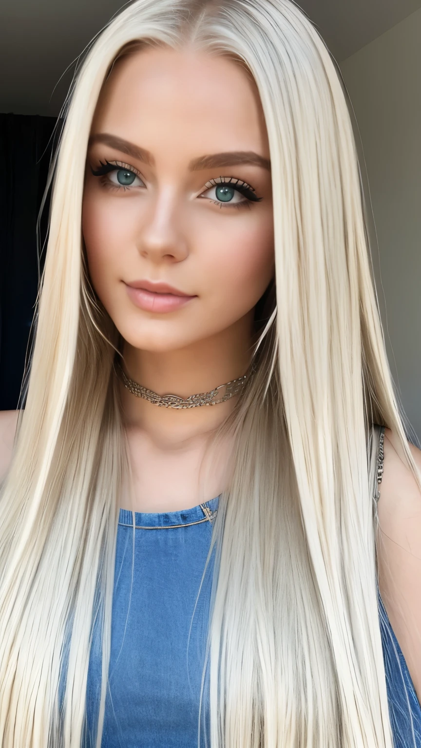 22 year old white female、Hair color is platinum blonde、blue eyes、long hair、straight hair、accessories on wrist、I&#39;m wearing a choker、skin is smooth、smile、Slender but muscular body、My heart is pounding、smile、wearing a plunging neck dress、I&#39;m wearing lace-up sandals、I&#39;m sitting in the middle of the stone steps in the old town. ((blushing)), long straight lift hair, dynamic pose, modelshoot: photoshoot, HD, high contrast, sharp image, mastery, mouth closed, balanced eyes, CG render, small skull, clavicle detail, (best quality detail: 1.2), realistic, 8K ultra-fine, high-quality texture, fine texture, fine detail, high detail, extremely detailed CG, high-quality shadows, beautiful and delicate eyes, beautiful woman, large breasts, tall.