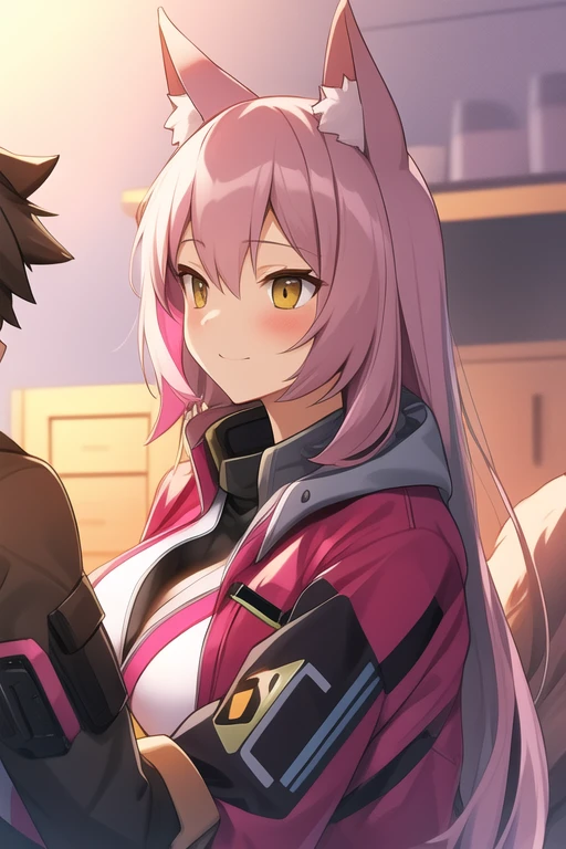 Pink and gray fox
