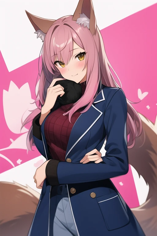 Pink and gray fox