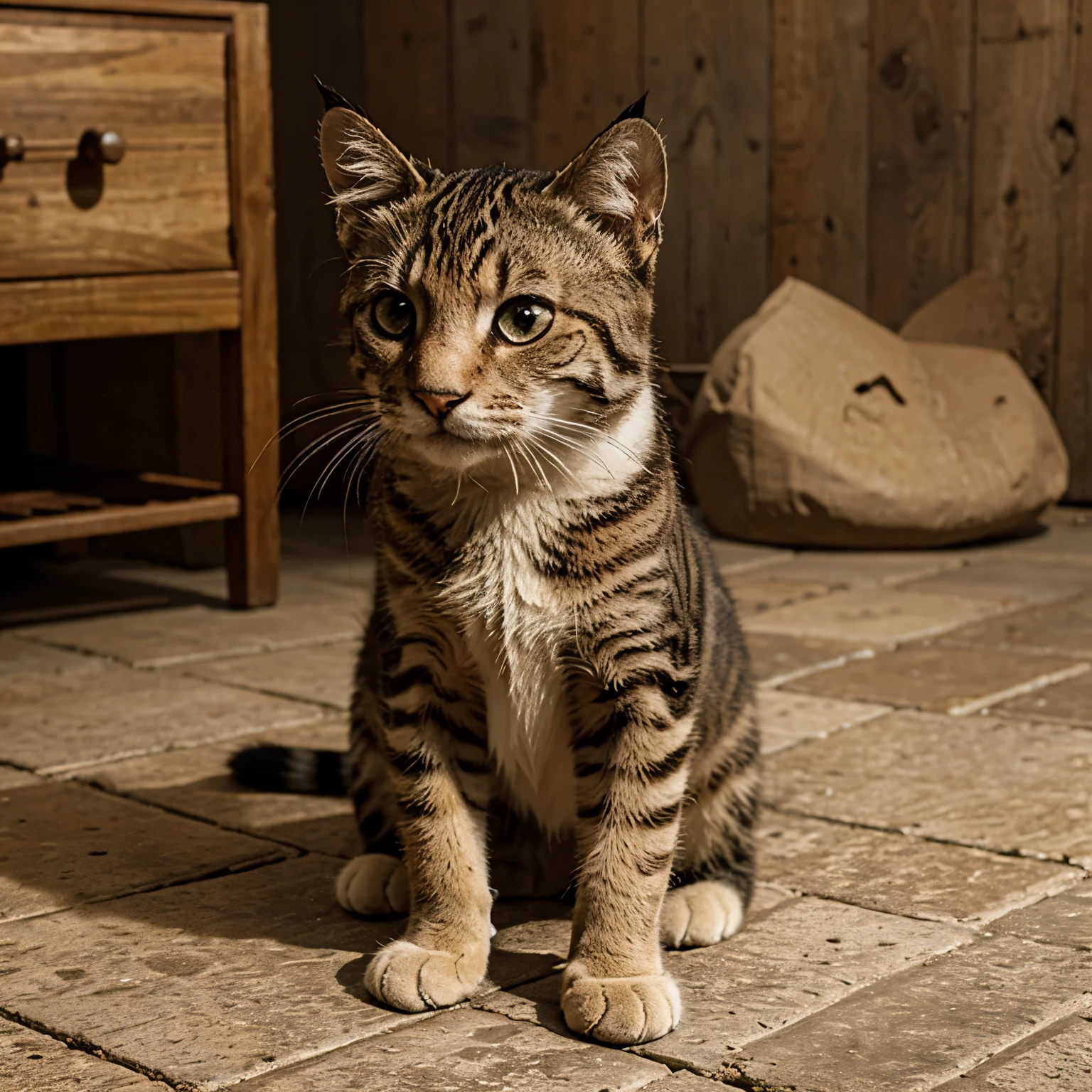 Genera una imagem de un gatito tierno