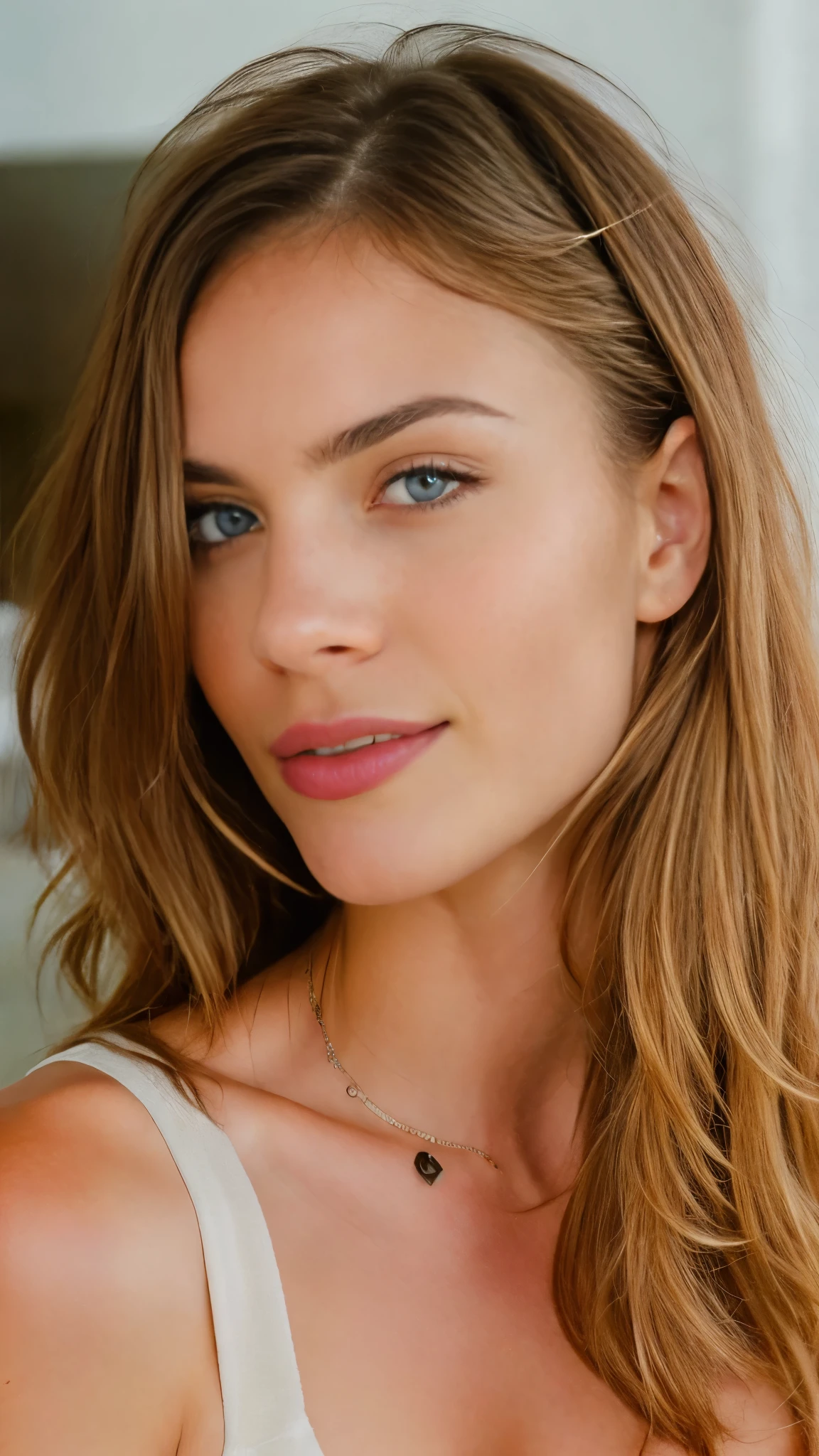 Very beautiful sexy blonde, naked , breasts, light blue eyes, highly detailed, 29 years old, slim, innocent face, naturally wavy hair, high resolution, masterpiece, best quality, intricate high detail, highly detailed, sharp focus, detailed skin, realistic skin texture, texture, detailed eyes, professional, 4K, charming smile, shot with Canon, 85mm, slight depth of field, Kodak Color Vision, body in perfect shape, extremely detailed, photographer_\( ultra\), photographerrealistic, Realstic, Postprocessing, maximum details, roughness, real life, ultrarealistic, photorealism, photography, 8K UHD