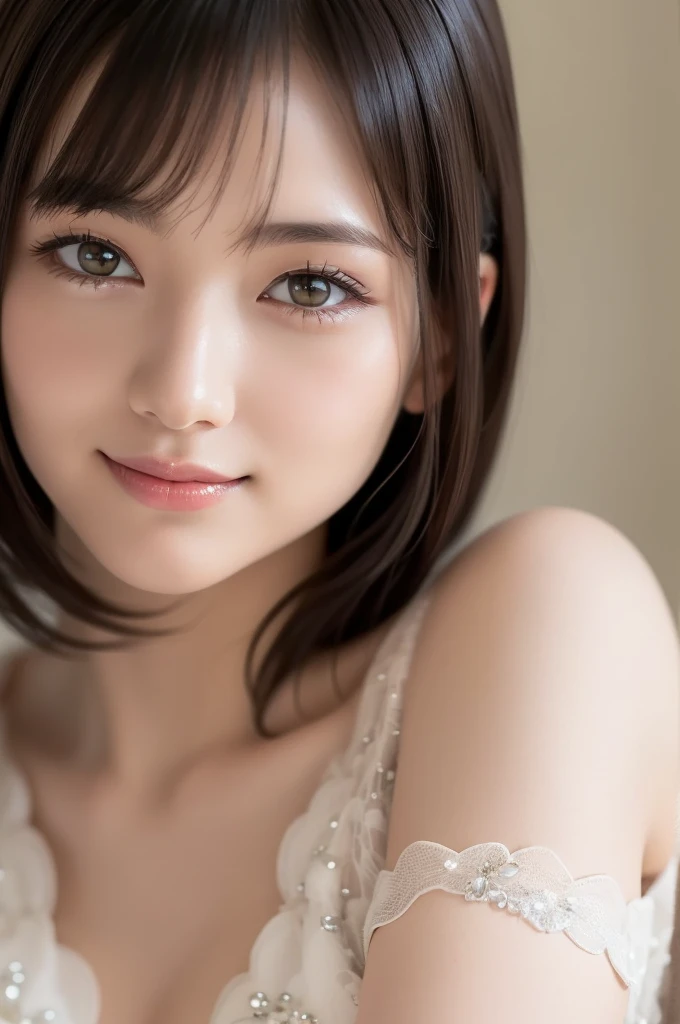 (highest quality:1.5)、(Realistic:1.5)、(1 person:1.5)、(Medium Shot:1.5)、Very detailed、High resolution、8k wallpaper、、Small breasts、Natural color lips、Cute Smile、Japanese women、20-year-old girl、Beautiful and elegant face、Perfect and beautiful face、Large, balanced eyes、Brunette's eyes、Beautiful and elegant face、Beautiful double eyelids、Natural Bangs、Beautiful thin nose、Beautiful Skin、Fair skin、Medium Bob Hair、Natural Bangs、Perfect and beautiful face、Slim face and figure、(Looking at the camera with a sweet smile)、Bright lighting、Professional Lighting、Forward lighting、Wedding dress、tiara、(マーメイドラインのWedding dressを着て)、(Wedding dressを着て南国のトロピカルビーチに立ってモデルポーズ)、garter belt、Knee-high stockings、