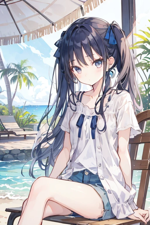 1girl, resort, relaxation, casual theme
