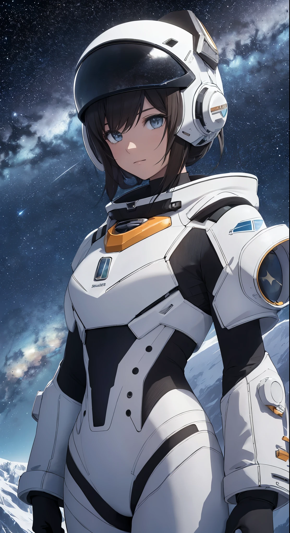 (best quality, 4k, ultra detailed, high resolution, masterpiece: 1.2),Personaje a la Distancia: Hay un personaje visto desde lejos, located at a high observation point. It is small compared to the surroundings, resaltando la magnitud de la nave. The character is equipped with a space suit, with flashing lights and mechanical details.
Vista del Espacio Exterior: Through the openings in the ship, se ve un vasto espacio estrellado. The stars are unevenly distributed, creating variable densities and suggesting the remoteness of some celestial objects.