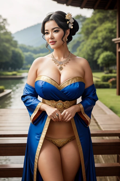 GEISHA , , BBW, photo vintage, visage feminin parfait, , tache de rousseur, 1788, big huge breasts : 68H,FRONT VIEW, Rembrandt LIGHT , EXTREME LONG V-NECK, BIG CLEAVAGE, BEAUTIFUL EYES, BEAUTIFUL HANDS, LIGHT SMILES, PERFECT FACE, tres long décolleté, CASTLE BACKGROUND, , NECKLACE, RING, JEWELERY RICH, SFW, FULL BODY, COLORFUL, SEXY ROYAL LINGERIE, HUMAN HANDS, 4 FINGERS