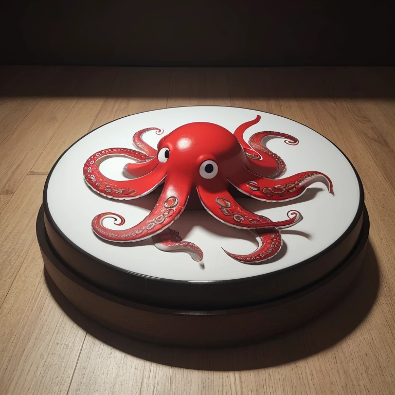 (best quality,4k,8k,highres,masterpiece:1.2),ultra-detailed,(realistic,photorealistic,photo-realistic:1.37),logo,octopus,minimalist,WACKY DESING brand,black,white,red