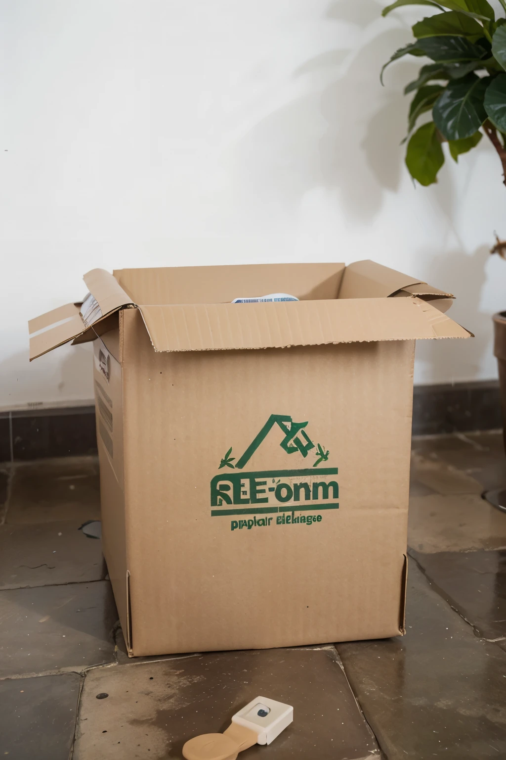 logo marca para empresa de reciclagem de lixo eletronico com o nome RLE_eletron com o fundo verde