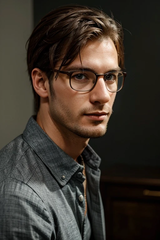 27 years old pretty german man wearing glasses