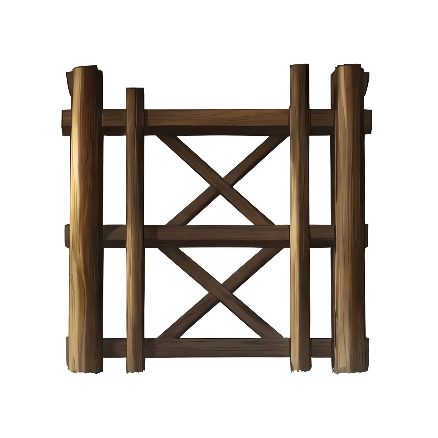 there is a madeiraen fence with a madeiraen post and a madeiraen post, madeiraen supports, madeiraen frame, beautiful madeiraen frame, madeiraen fence, madeiraen decoration, Pequena cerca, madeiraen structures, parede, parede madeira fortress, madeira, madeiraen bridge, product introduction photo, with detailed madeira, Quadro inclinado, foto do produto, highly detailed texture rendering, madeiraen crates, madeiraen platforms