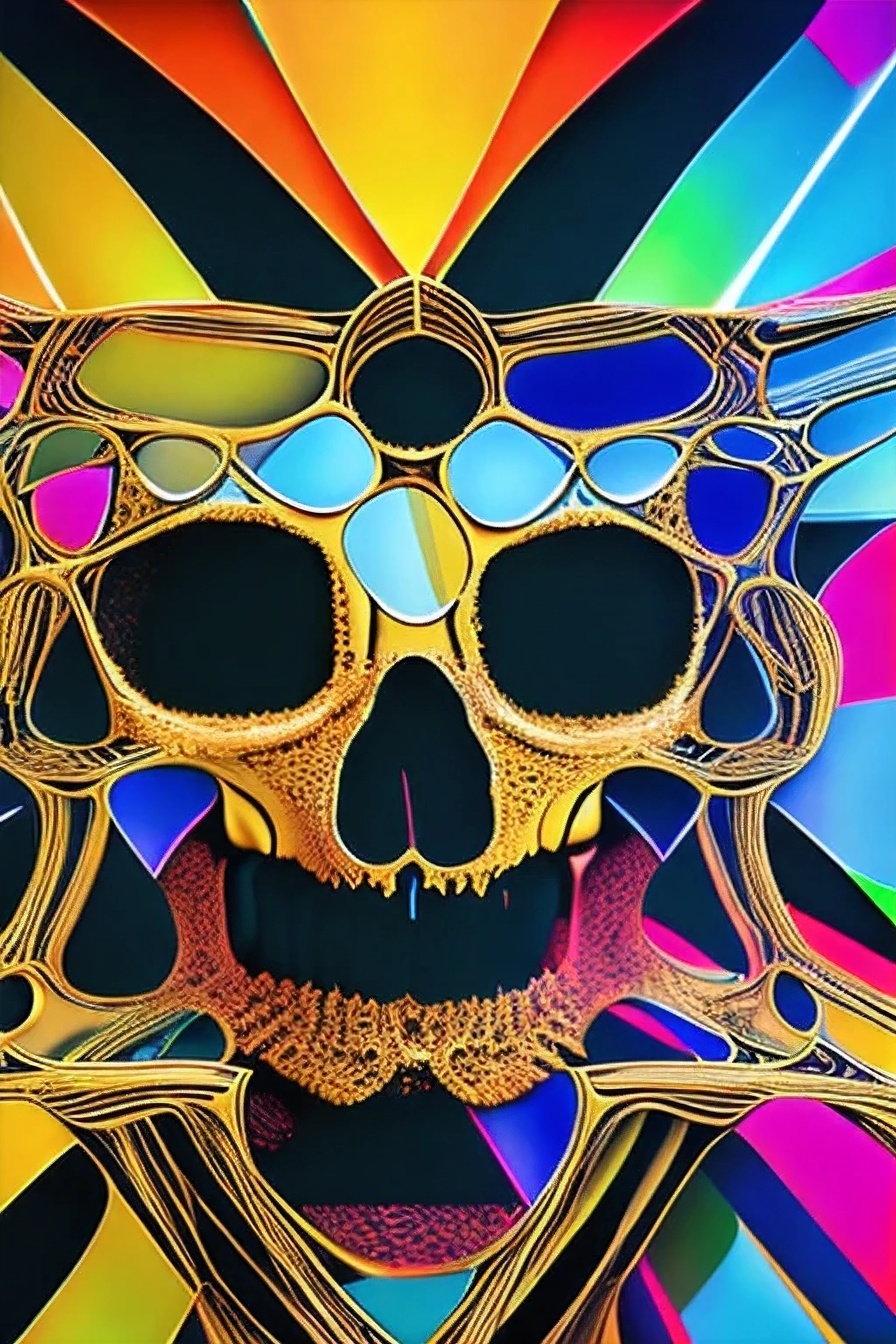 SKELETONMAN in a kaleidoscope scenario 