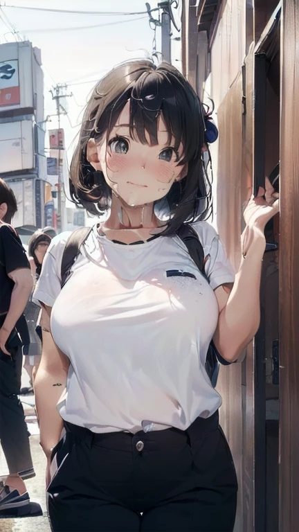 (must be follow these prompts:2),masterpiece, best quality, extremely detailed,photorealistic,(one woman:2),(alone:1.5),(genuine japanese looks:1.5),(japanese pretty woman:1.5),(adult woman but girly looks:1.4),(girlish face:1.6),(casual clothes on:1.4),(adorable face:1.4),(in tokyo:1.4),(a little plump face:1.5),(a little tiny height:1.3),(a little fat legs:1.3),(a little short regs:1.2),(a little plump hip:1.3),(natural face:1.8),(hardened chino pants is vital for her:1.5),(remarkable hardened chino pants on:1.5),(usual face:1.6),(must be her chino pants on:1.5),(she looks like japanese idol:1.5),(do not cut out her clothes:1.5),(normal body structures:1.9),(displayed one woman on single picture:2),(irresistible voluptuous body style:1.5),(must be fully clothes on:1.8),(a little plump japanese woman:1.2),(a little plump legs:1.3),(ejaculated in her arsehole again and again but her chino pants on:1.7),(she is very tired to faint away but her clothes on:1.8),(she looks exhausted with viscously clothes on:1.8),(her booty is too frousy but her chino pants on:1.7),(her trousers are bathed in oldest semen:1.6),(she looks like a ta:1.7),(numerous cum in her vagina but her chino pants on:1.8),(unbelievably creampied but her chino pants on too much:1.8),(ejaculated in her pussy again and again but her chino pants on too much:1.9),(numerous cum on her crotch area behind her chino pants on too much:1.6),(oldest cum remains inner chino pants too much:1.9),(her chino pants thoroughly penetrated with oldest semen:1.6),(her arsehole is creampied but her chino pants on:1.8),(her arsehole is baggy after annual sex but her chino pants on:1.9),(repeated gang-rape to her double holes but invisible it beyond her chino pants far too much:1.9),(multiple raped and creampied every night but invisible it beyond her chino pants too much:1.9),(usual face and usual life:2.3)