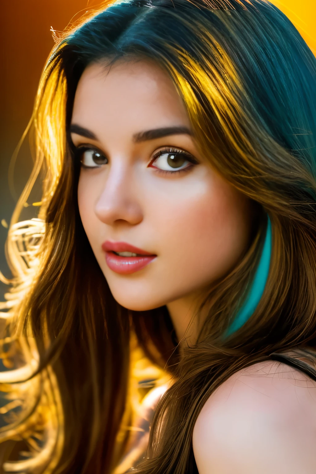 detailed figure, vibrant colors, intense lighting effects. Here is the prompt for the given theme:
"A beautiful girl with detailed facial features, including beautiful eyes, a delicate nose, and alluring lips. She is the centerpiece of the artwork, exuding an erotic vibe. The artwork showcases a high level of detail, providing an ultra-detailed depiction of the girl's figure. The colors used in the artwork are vibrant and lively, creating a visually captivating effect. The lighting effects in the artwork are intense and dramatic, adding depth and dimension to the overall composition. The medium used to create the artwork is a combination of digital illustration and sensual fine art painting. The overall image quality is of the highest caliber, with a resolution of 4k or 8k, and it possesses a realistic and photorealistic aesthetic, capturing every intricate detail of the girl's form and creating a masterpiece that is visually stunning. The color palette used in the artwork is rich and diverse, incorporating a wide range of seductive hues. The lighting in the artwork is carefully designed to accentuate the girl's features and create a mesmerizing atmosphere. The artwork portrays an erotic scene that can be both sensual and captivating, invoking strong emotions in the viewer. The overall composition is balanced and harmonious, with a focus on the girl's allure and captivating presence. This artwork showcases the beauty and allure of the female form in a distinctive and eye-catching manner."