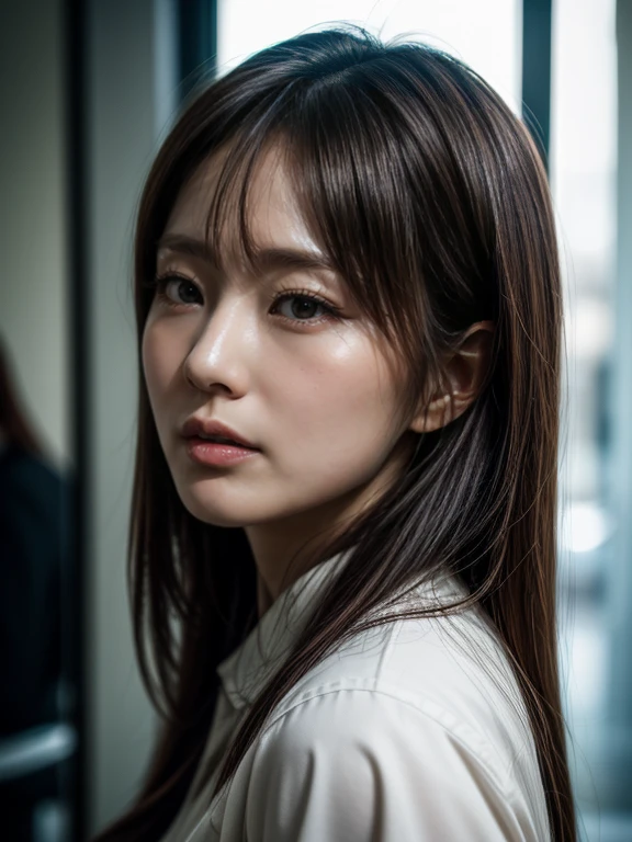 (In 8K，highest quality，masterpiece)，(Realistic，RAW Photos，Super Fine Clear)，Realistic Light，Detailed skin，Beautiful Japanese Women，((30-year-old woman，))、business scene，Businesswoman&#39;Clothing，suit，Office Fashion，(Long skirt)、Panty shot，White sexy panties，kneeling to spread legs，thin feet、fine grain，Detailed fingers、thin、Sexual，Ecstasy expression，In the hotel bedroom，a place where there are no people，Ecstasy，era of asian eyes