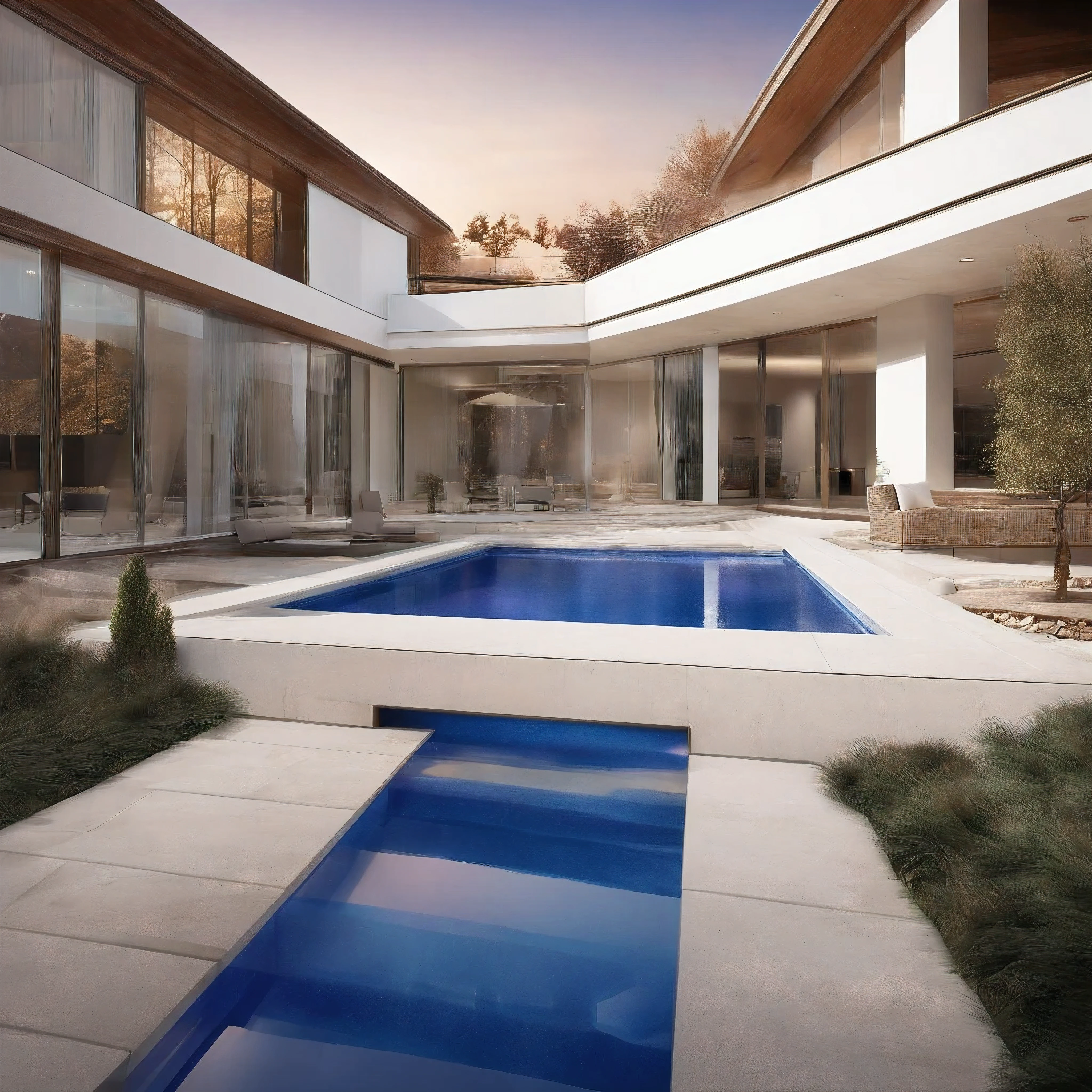 Blue prints, Masterpiece, realistic, breathtaking, High Quality, High Resolution, field stone,150000 sq.ft., Mansion, Luxury, intricate details, gold water fountain in foreground working, lightly glowing with golden sparkles, Stunning, Masterpiece, Sunshine, Ray's Sparkle, golden hue