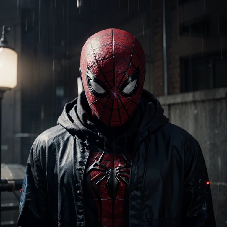 Spiderman with depression when it rains