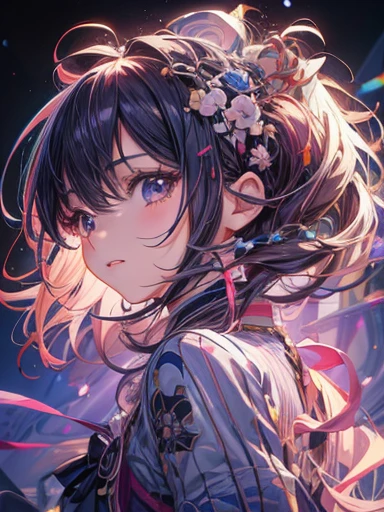 Anime girl with long hair and flowers in her hair, Anime Style 4k, Cute girl anime visuals, Best Anime 4K Konachan Wallpaper, Beautiful anime portraits, anime art wallpaper 4k, anime art wallpaper 4k, Beautiful anime artwork, Anime girl with space-like hair, Nightcore, Anime Moe Art Style, anime wallpaper 4k