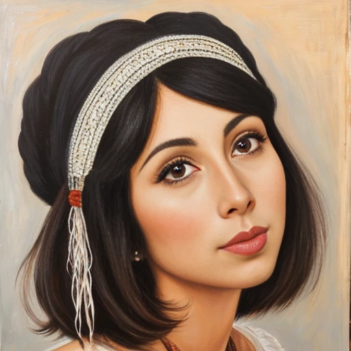 Jew woman focus on the face.