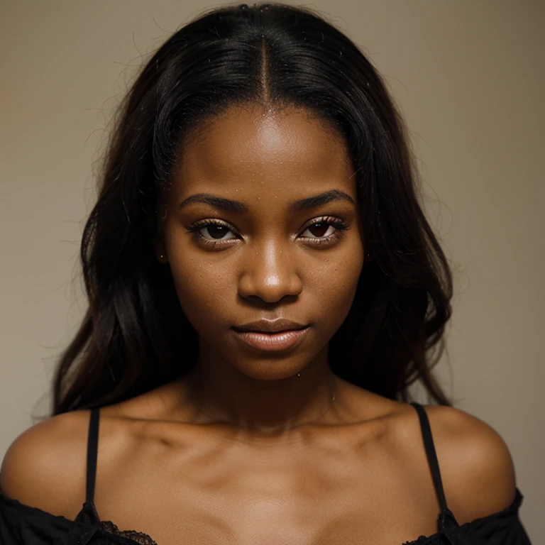 magnifique femme africaine de 20 ans, elle a un visage parfait, beautiful cheveux black bouclés, elle a les yeux fermés, elle dort, elle est allongée sur un lit