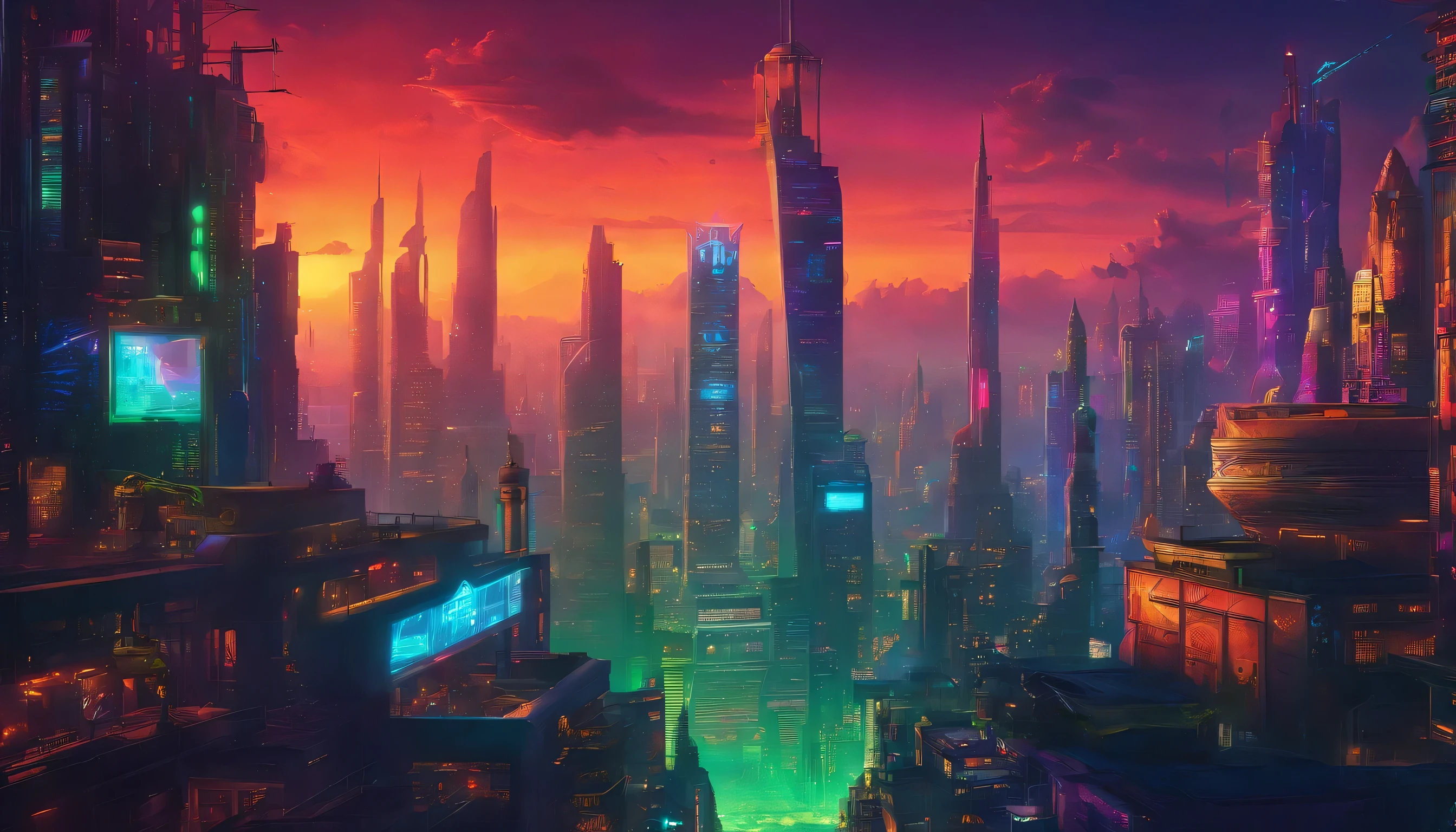The mysterious world depicted by the artist, Featuring lush landscapes and ancient humans.