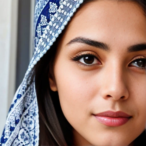 Lebanese girl focus on the face.