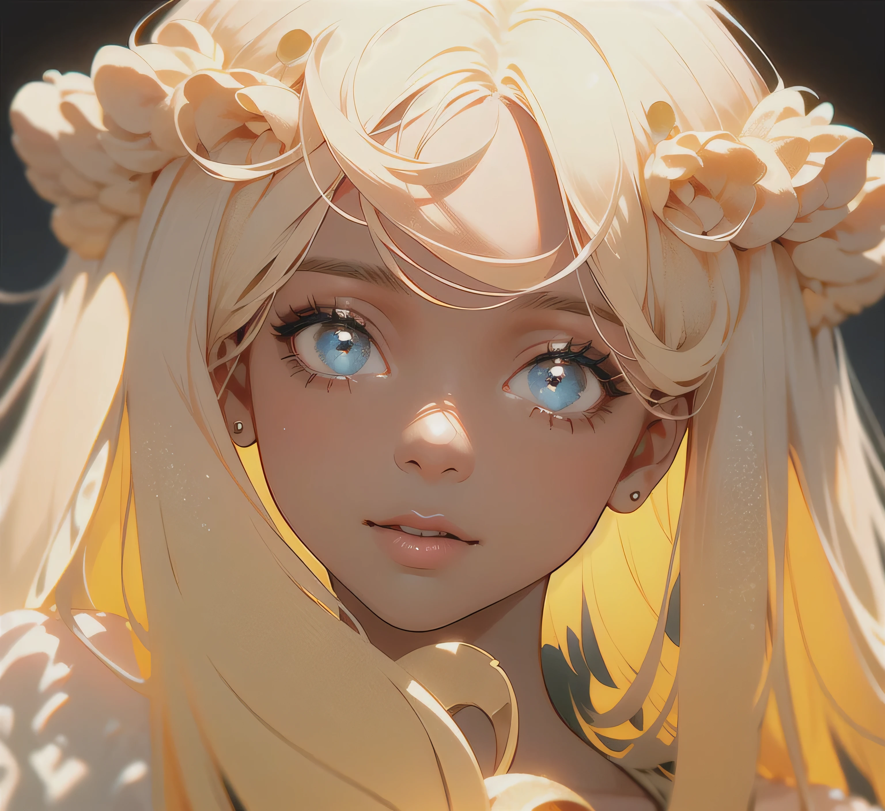 (black-skinned:1.1) girl,(dark-DARK-skinned:1.1) girl,beautiful detailed eyes,beautiful detailed lips,extremely detailed eyes and face,longeyelashes,portrait,photography,(best quality,highres:1.2),ultra-detailed,realistic:1.37,(vivid colors:1.1),(natural lighting:1.1),bright background,colorful clothes,confident expression,standing position,surrounded by blooming flowers,peaceful garden scene.