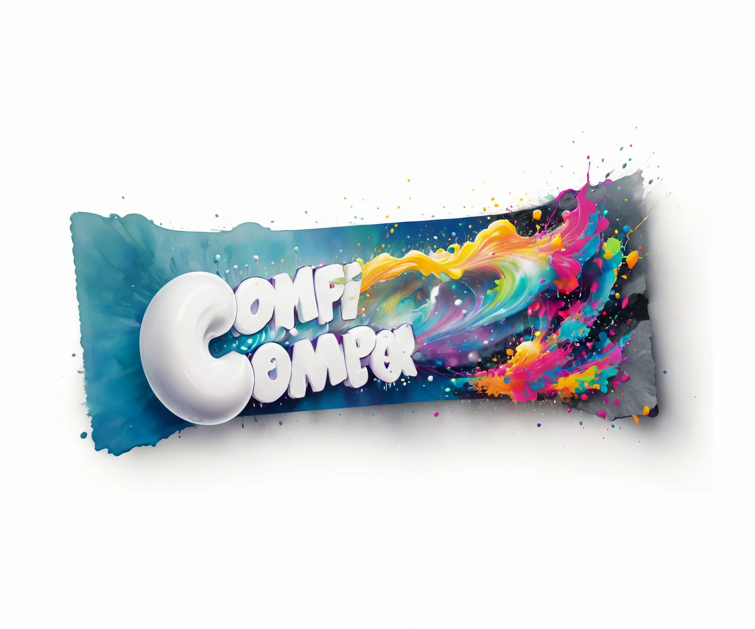 commercial photography, poderosa explosión de slime comes from the bottom of the shot in the image in a small stream and ends in the middle of the image in a large splash, paint splash, wet, artstation, by Lisa Frank, (cartoon, anime, flat colours, thin contours, pastel : 1.3), in the center of the explosion, white lighting, luz de estudio, 8K octane rendering, high resolution photography, buen detalle, incredibly detailed, en una llanura negra y aislada, foto de stock, professional color correction