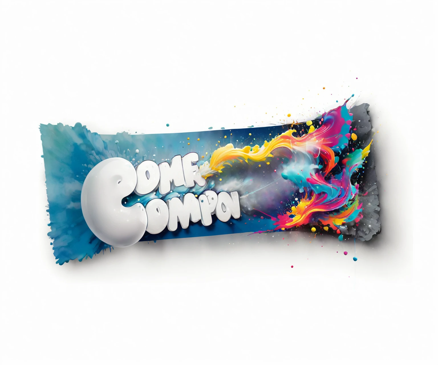 commercial photography, poderosa explosión de slime comes from the bottom of the shot in the image in a small stream and ends in the middle of the image in a large splash, paint splash, wet, artstation, by Lisa Frank, (cartoon, anime, flat colours, thin contours, pastel : 1.3), in the center of the explosion, white lighting, luz de estudio, 8K octane rendering, high resolution photography, buen detalle, incredibly detailed, en una llanura negra y aislada, foto de stock, professional color correction