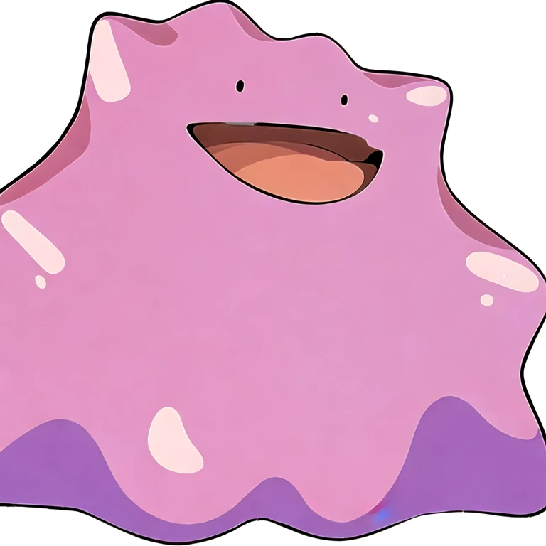 (masterpiece, best quality:1.2,simple background,white background),solo,ditto \(pokemon\),pokemon \(creature\),1 head and body,black eyes,no humans,full body