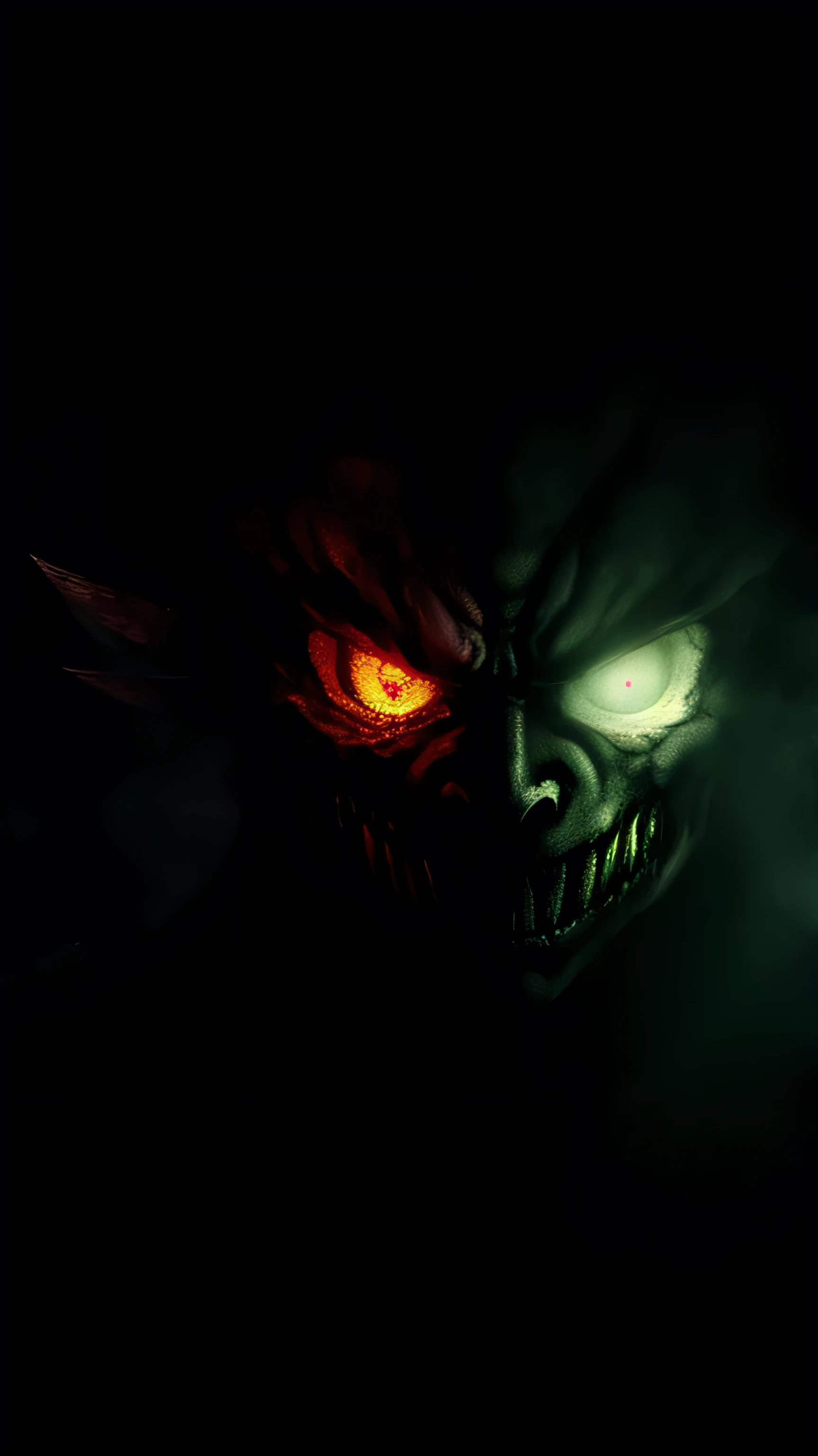 The gates of hell are open, flame, Huge black-scaled youkai, Grasp the gates of hell with both hands, He opened the basin of blood,Roared angrily。, Red glowing eyes, Devil's Horn, Rotten white ossified body, Gothic art, Ray tracing, reflective light, back lit lighting, projected inset, Wide shot, hyper HD, Masterpiece, ccurate, Super detail, High details, High quality, 8K, A high resolution