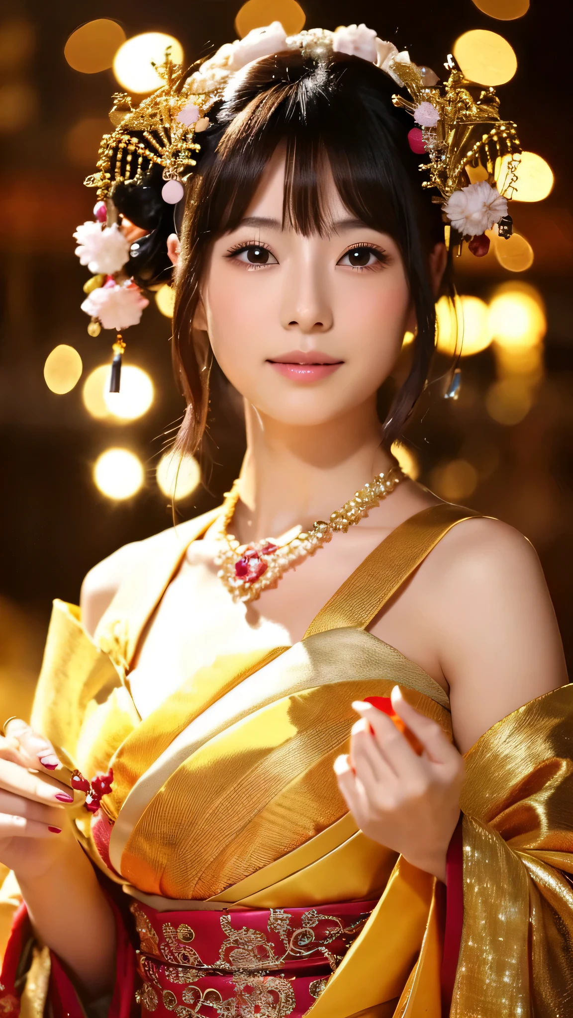 Japanese Goddess　gold　Japanese style　gorgeous　love affair　Sparkling　accessories