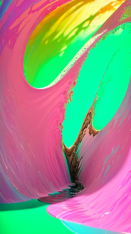commercial photography, poderosa explosión de slime comes from the bottom of the shot in the image in a small stream and ends in the middle of the image in a large splash, paint splash, wet, artstation, by Lisa Frank, (cartoon, anime, flat colours, thin contours, pastel : 1.3), in the center of the explosion, white lighting, luz de estudio, 8K octane rendering, high resolution photography, buen detalle, incredibly detailed, en una llanura negra y aislada, foto de stock, professional color correction