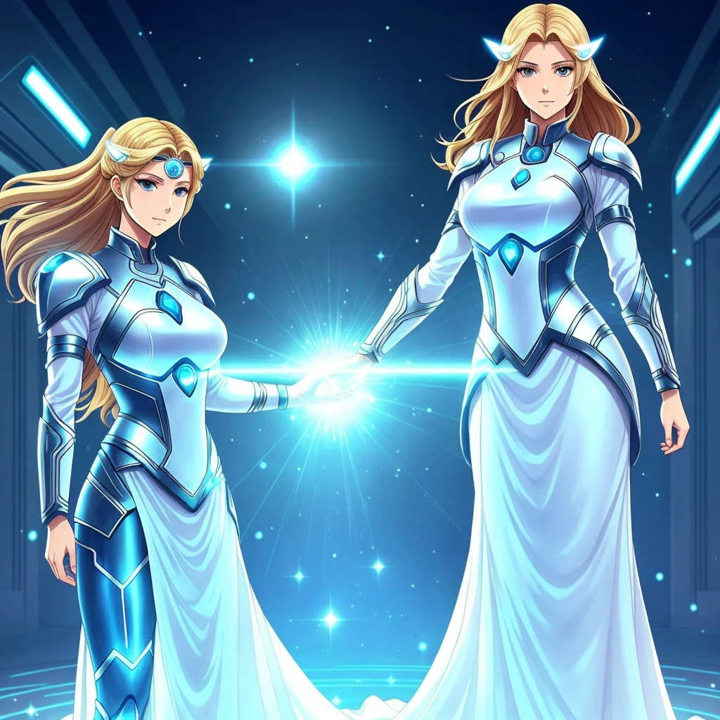 in a distant galaxy, A state-of-the-art hospital awaits. Imagine a medical room with a gleaming holographic display, The surrounding walls mimic the ever-changing patterns of distant nebulae. here, Amazing nurse standing there, Her elegant Metroid-style costume exudes healing energy. Her eyes sparkle like twin stars, Her touch brings comfort to the sick. This ward is a paradise where advanced technology and mysterious miracles interweave.Shining Shield, A legend in this future world. Drawing inspiration from a fusion of mythology and modern science fiction, Loras embodies the ideas of healing and protection. Think of Loras as a tall humanoid, Wearing pure white and gold armor, Reminiscent of the sacred warriors in Greek mythology. Her presence earns respect and reassurance, She is known as the guardian of the hospital., Ensure the safety and health of all patients. (Japanese cartoons) - car