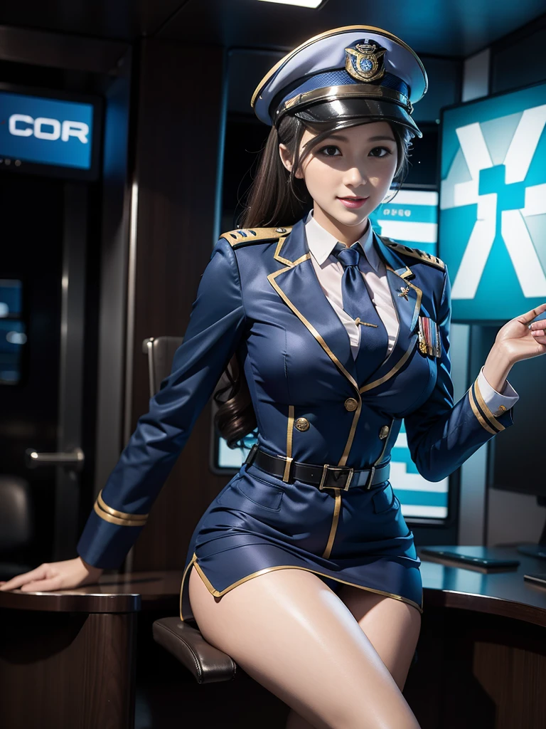 Sexy captain stewardess suit role play costume female pure love anchor cross-dressing policewoman cos costume nightclub