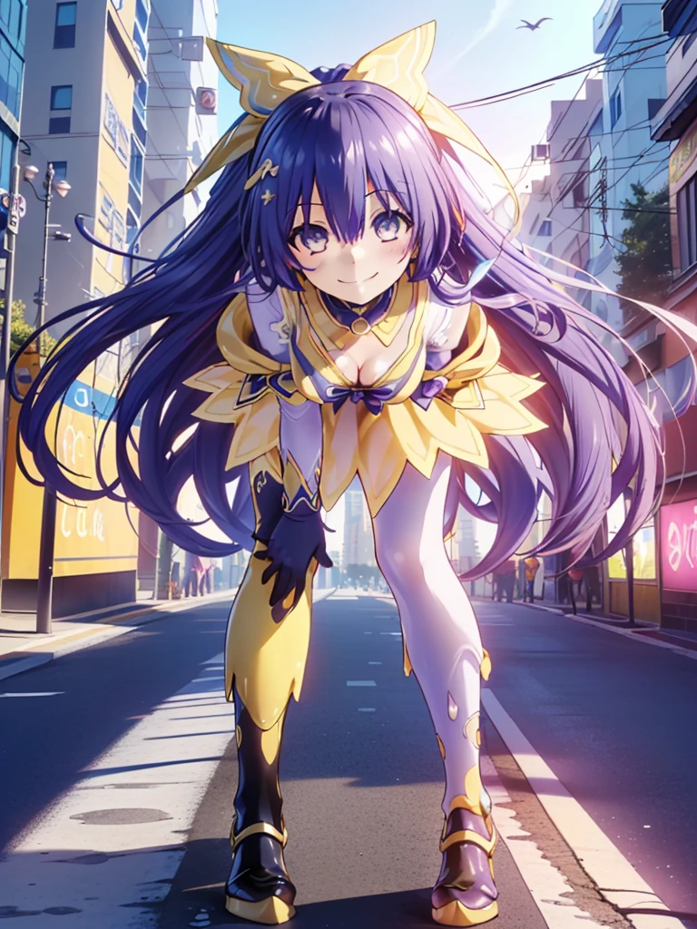 Great quality ++ High resolution extremely detailed, very aesthetic, ojos expresivos, (((Cara perfecta))), (((face symmetrical))), ((good anatomy)), (((manos perfectas))), (((8k))), UHD, Fondo de pantalla HD, (((alta calidra detallada, (((((1girl)))))), solamente, Obra maestra, La mejor calidad, high resolusion, Altamente detallado, (illustration), hermosos ojos detallados, ((((1girl)))), (((slime body))), (((standings))), ((((full body)))), (((upper body))), ((((Date A Live)))), ((((Miku Izayoi)))), (((astral dress))), (((Long hair))), ((((((Light Indigo hair)))))), (((Silver eyes))), (((weapon))), (((armor))), (((sword))), ((((yellow dress)))), white polkadots on dress, long gloves, elbow gloves, (((asymmetrical body))), (((asymmetrical hair))), (((asymmetrical clothes))), (((smile))), (((city background))),