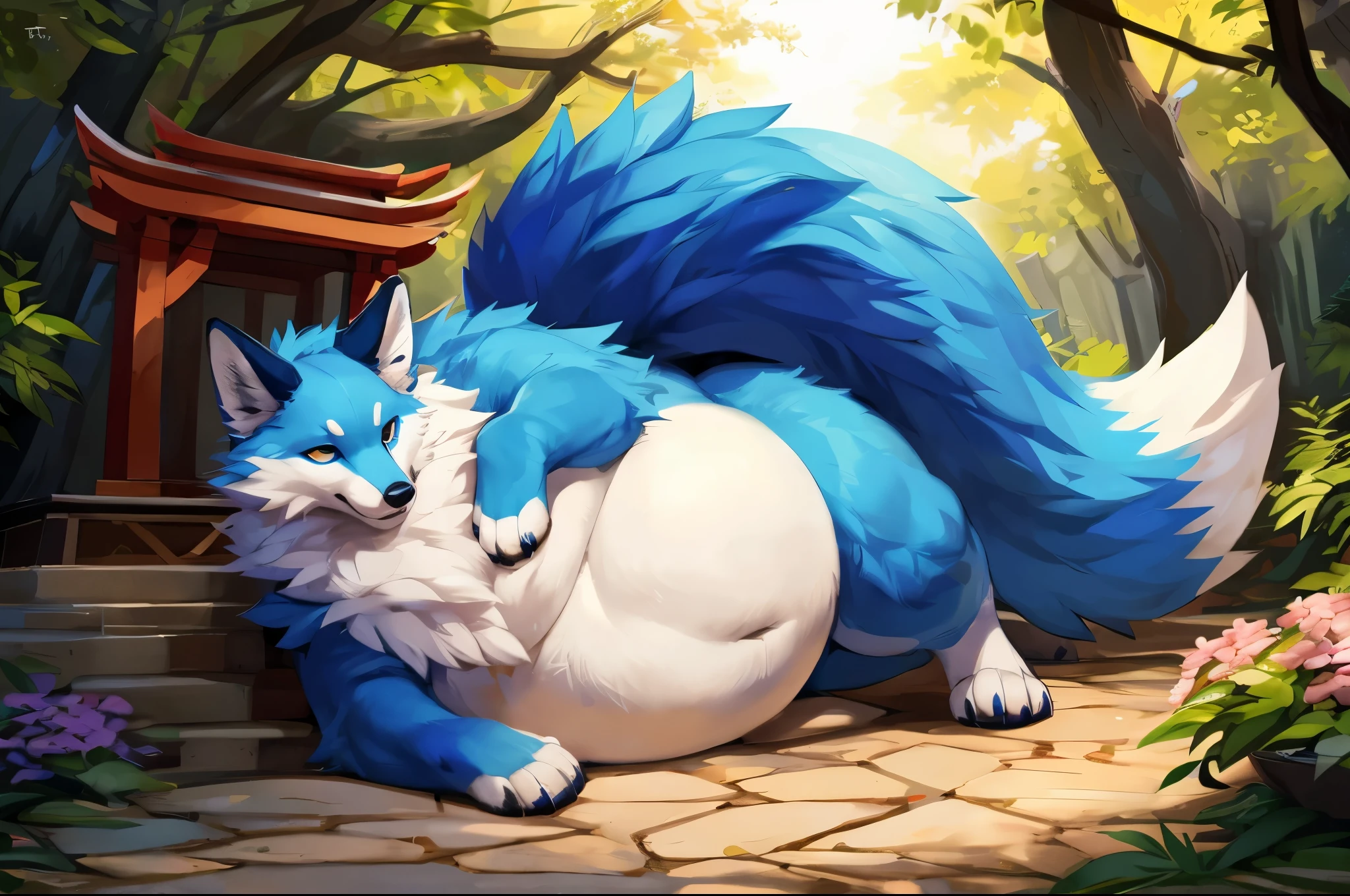 4k ultra quality, 4k full body view,(ultra high detailed body),((feral)) fox,by mystikfox61, by glitter trap boy,feral paws, by bebebebebe,by morethreedee, by seibear,(thick thigh),(chubby thigh),thicc thigh,thick legs,chubby legs,thicc legs,massive butt,enomorous thigh,massive thigh,massive legs,thick lower legs,wide legs,(detailed thigh),(wide thigh),fluffy belly sharp nails,((sfw)),(ultra detailed face),detailed eyes,big tail,fluffy tail,(detailed tail),enomorous tail,bigger tail,huge tail,volumetric light,big paws,(thick paws),fluffy paws,furry paws,enomorous paws,(feral focus), beast,(bigger lower body),(long legs),front view,master works, super fine, 4k resolution, high quality,high picture detail,dark fantasy,illusory engine, Masterpiece,dire fox,faint lighting,shrine,sakura,(feral) belly,charming (feral) body,chubby (feral) body,enomorous belly,hyper belly,shiny fur