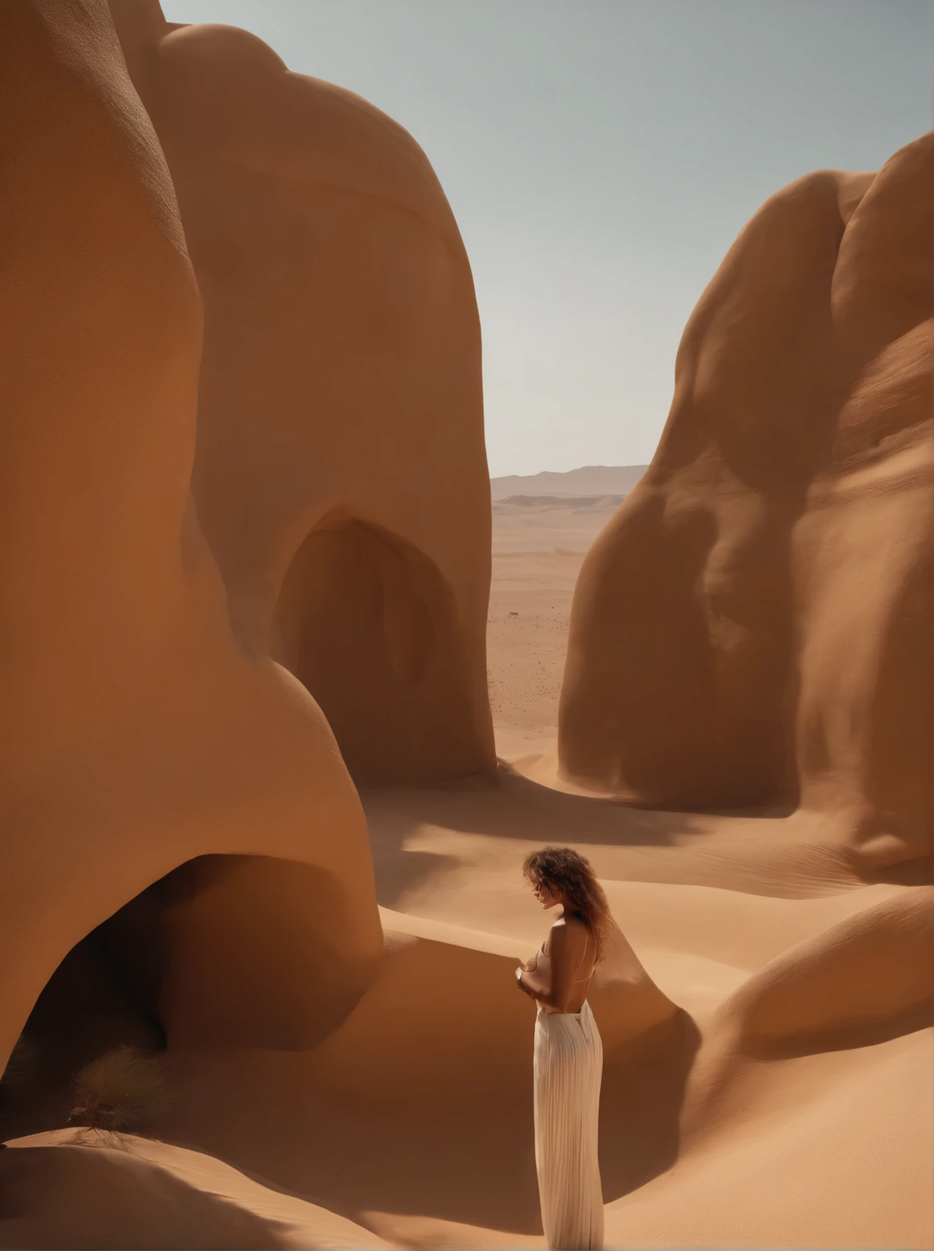 Cinematic images,Hyper-realistic,Ultra-wide viewing angle,Vast desert,oases,ruins,The scene is,super-fine,Detailed pubic hair,stereoscopic perspective,Works of masters,detail in face,super-fine,16K resolution,high qulity,Movie Lighting,High picture detail,dynamic viewing angle,Detailed pubic hair,Epic shooting,oc rendered