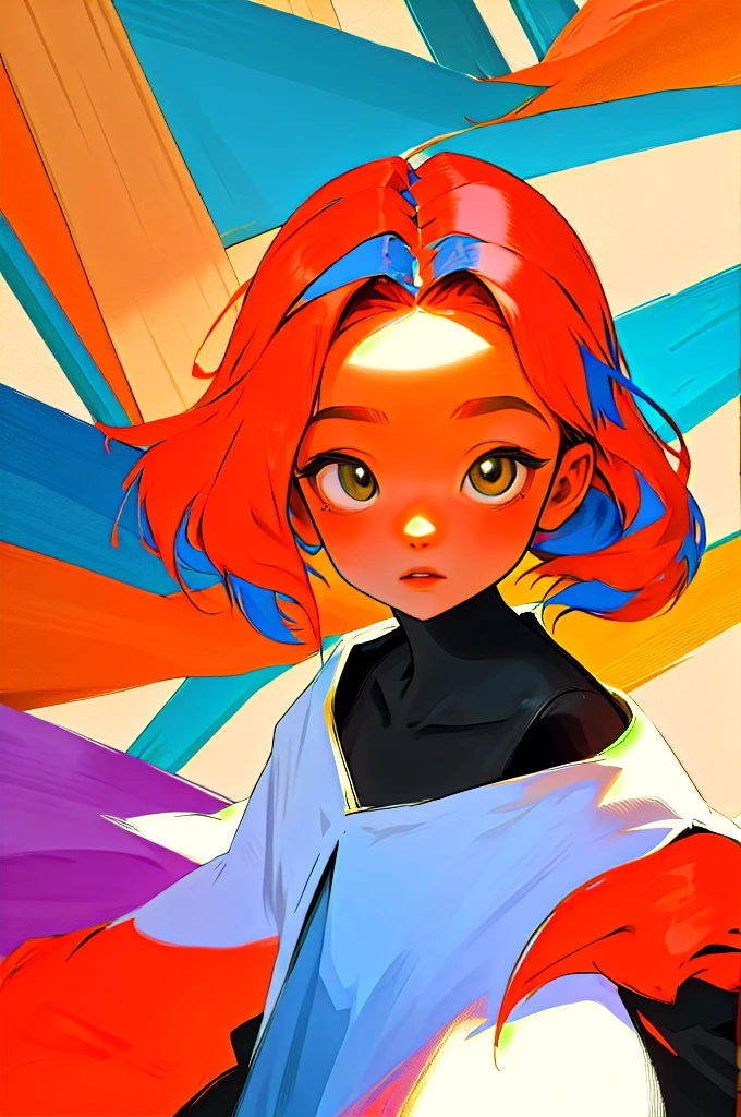  cabelo cacheados curto estilo pixel artes paleta de cores noturnas