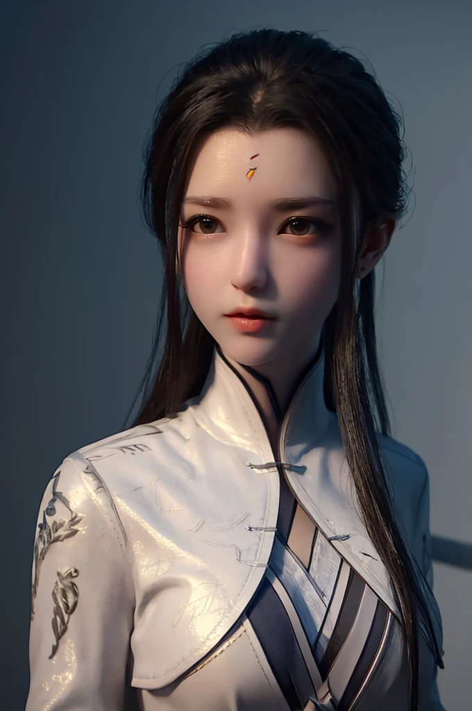 best quality,high resolution, high resolution, 4K, 8k,3D Rendering, Professional lighting, forward lighting, Photon Mapping,Physically Based Rendering,masterpiece, (Upper Body), A girl, luxueqi, Solitary, Looking at the audience,